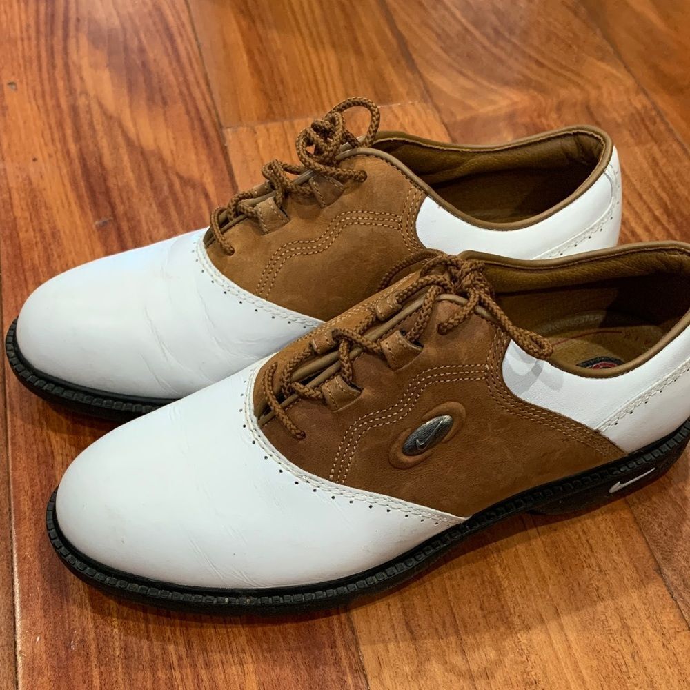 Women’s Nike White and Brown leather Golf Shoes size 7 - Picture 5 of 11